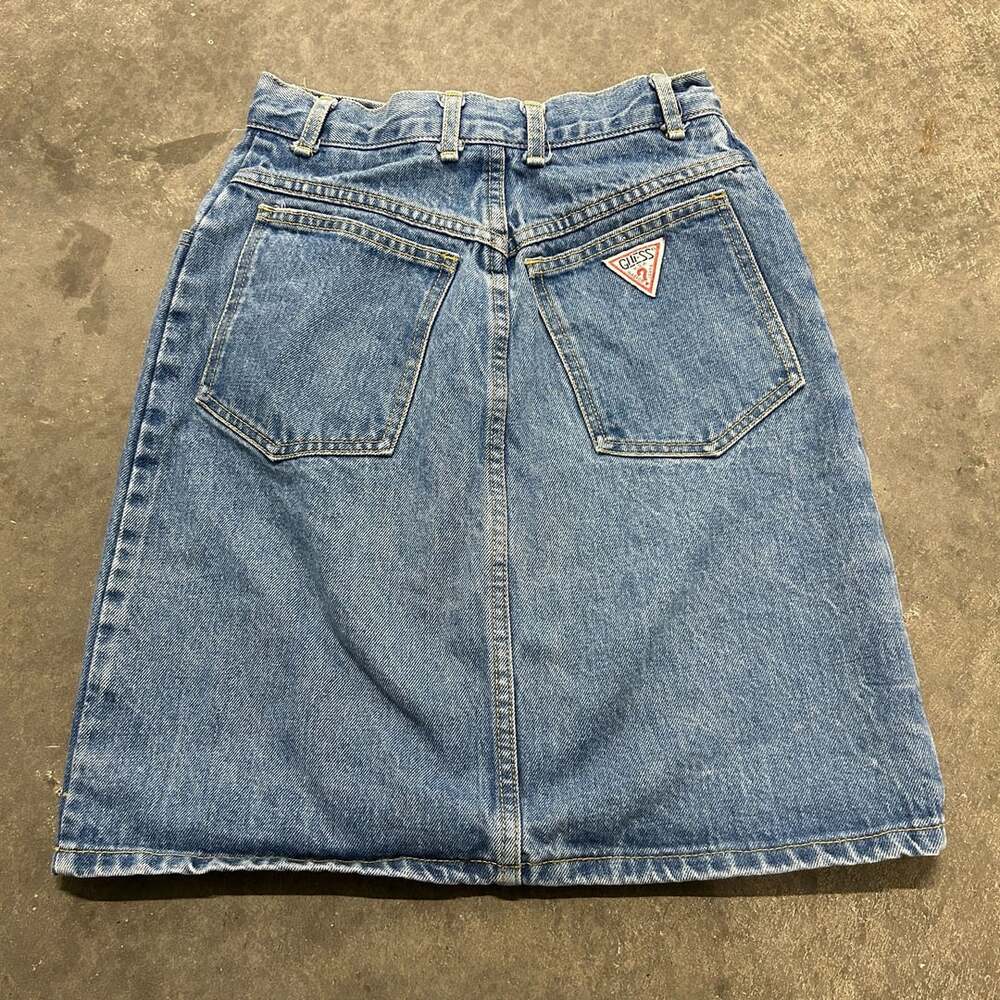 Vintage 80/90s Georges Marciano for GUESS Denim Skirt Size 27 Made USA